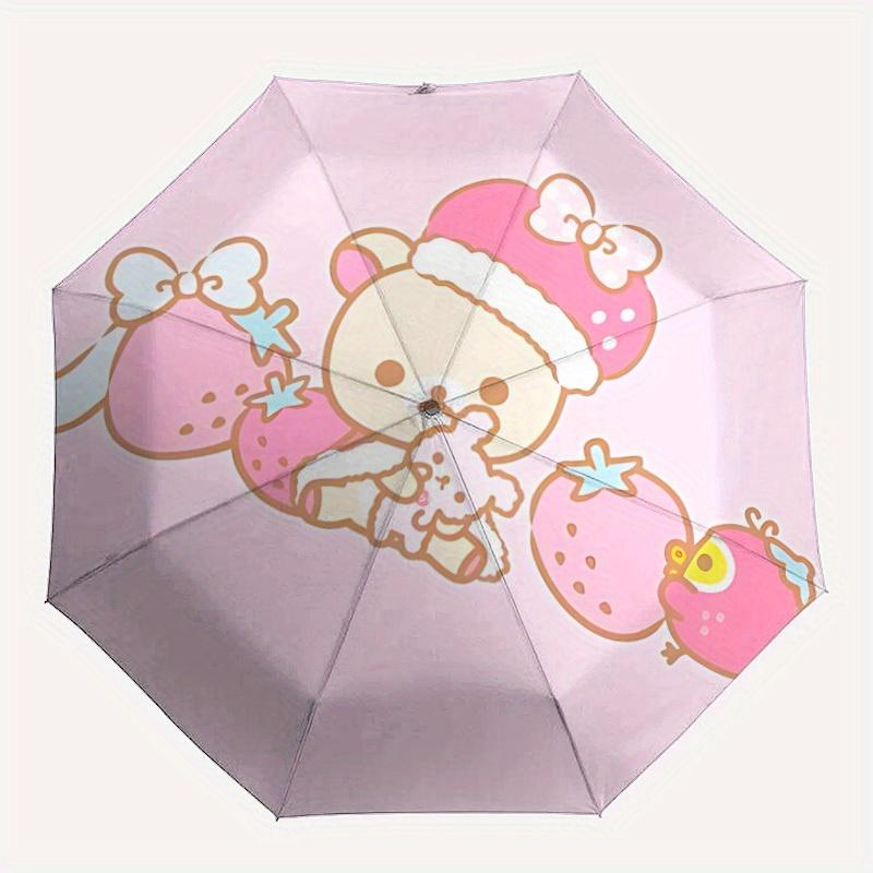 

1pc Cute Bear Toy Automatic Umbrella | Portable Foldable 8-Rib Manual Open, Casual Accessory, Durable Canopy yy250825072