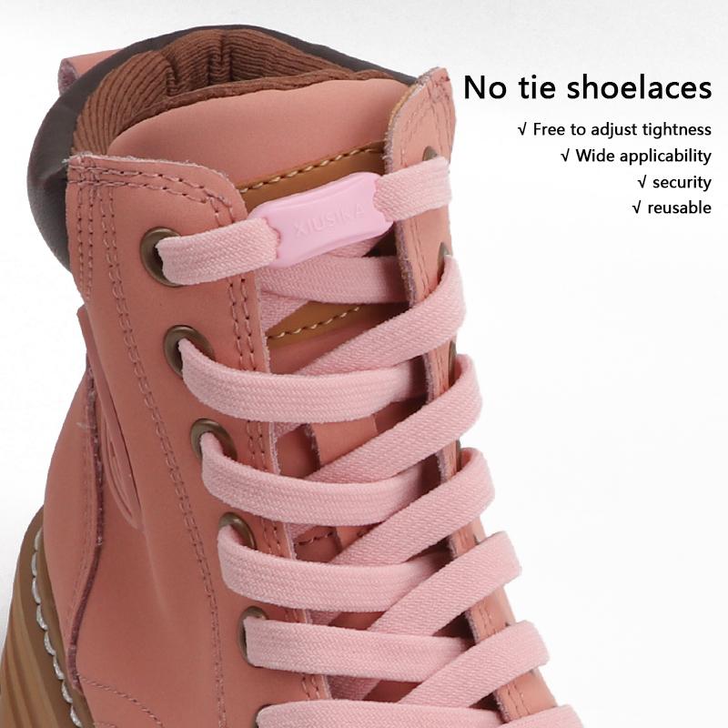 No Tie Elastic Flat Shoelaces for Kids Adults Adjustable Tieless Shoe Lace Without Ties Shoelace for Sneakers Stretch Shoestring