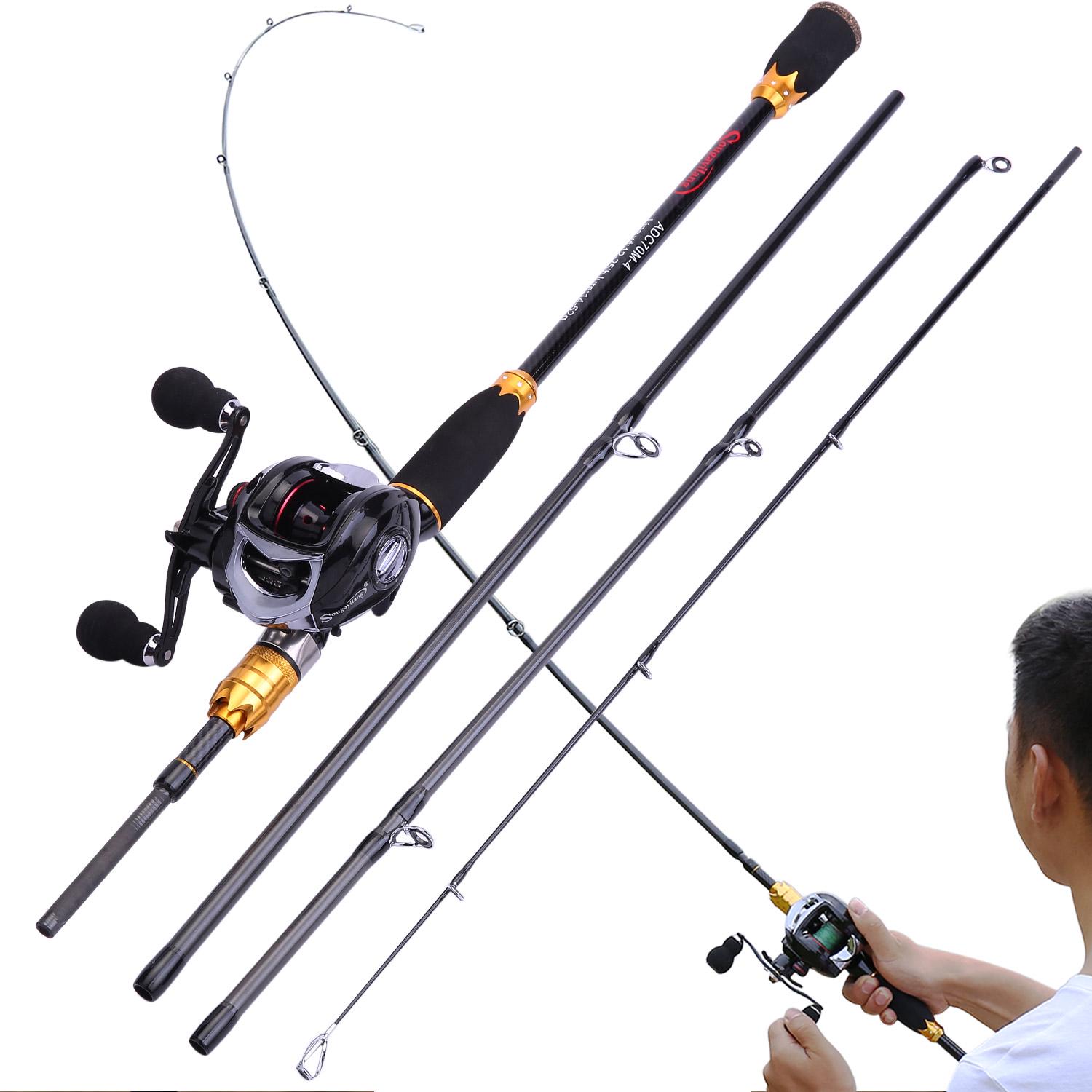 

Комбинированная катушка для удочки для приманки, удочка 2,1 м с 19 BB, рыболовная катушка, набор для спортивной рыбалки на открытом воздухе Rod1.8m&Left handle