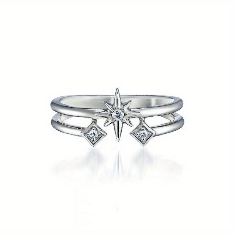 Fashionable New Star Combination Double Layer Ring for Women 5