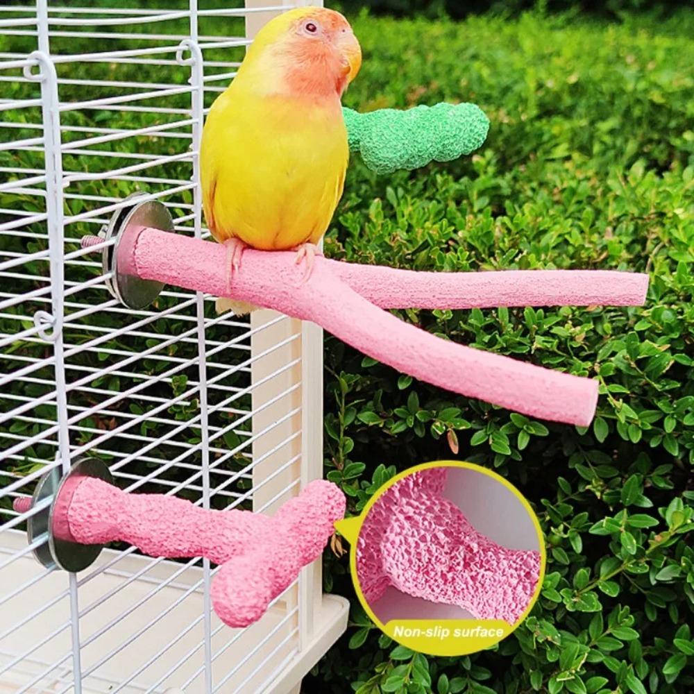 Resin Bird Grinding Claw Stick Y/T Shaped Bird Chew Rod Bird Standing Perches Stick Budgie