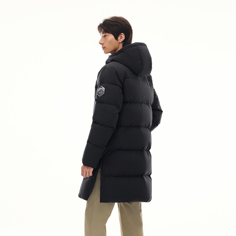 Anta Volcanic Rock Six-Degree Core Fashion Warm Lock Temperature Water-Resistant High-End Thickened Hooded Long Design Down Jacket 152617906-2