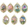 Monet Garden Oil Painting Pearl Pendant Keychain & Jewelry Set
