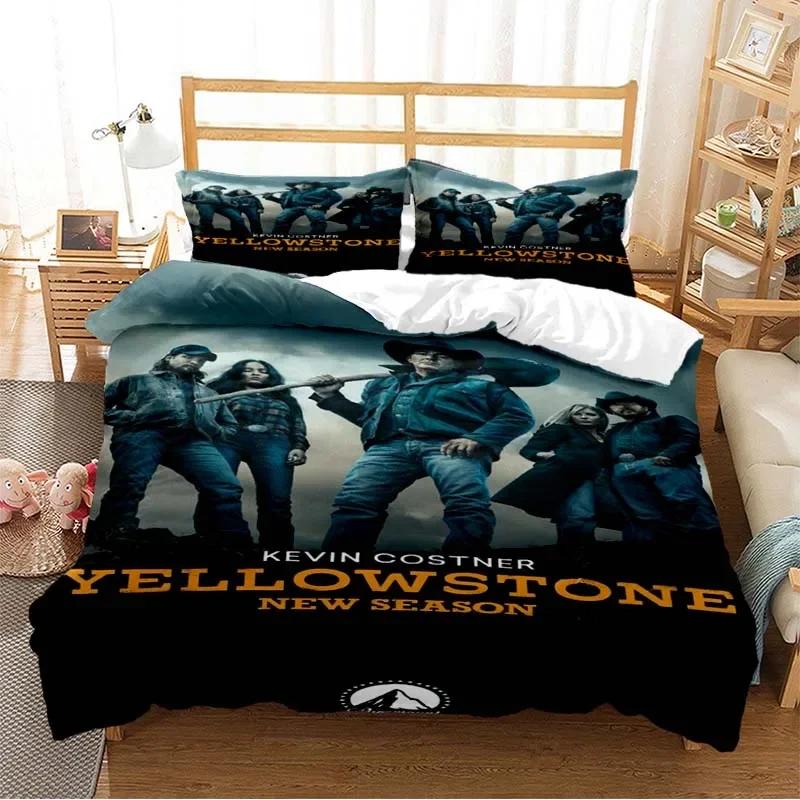 Yellowstone Fashion Digitaldruck Bettwäsche Set Bettbezug Steppdecke Bett Einzel Twin Full Queen Jugend Kinder Mädchen Jungen Geschenk
