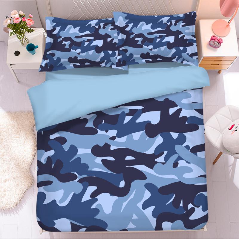 

Камуфляжный 3D-принт Постельное белье Набор пододеяльника и наволочки 75*50см, Камуфляжный узор Пододеяльник для подростков, мальчиков, девочек, взрослых 90x200cm