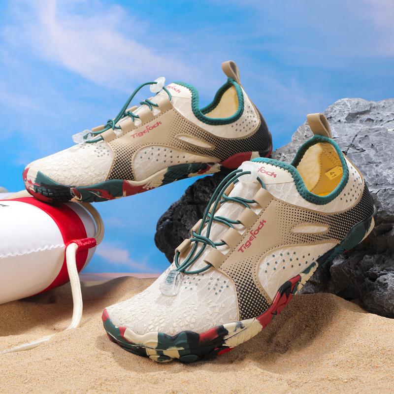

Men s & Women s Water Sports Shoes Aqua Shoes Sneakers Quick-Drying Surfing Beach Fishing Upstream Wading Shoes 46 бежевый