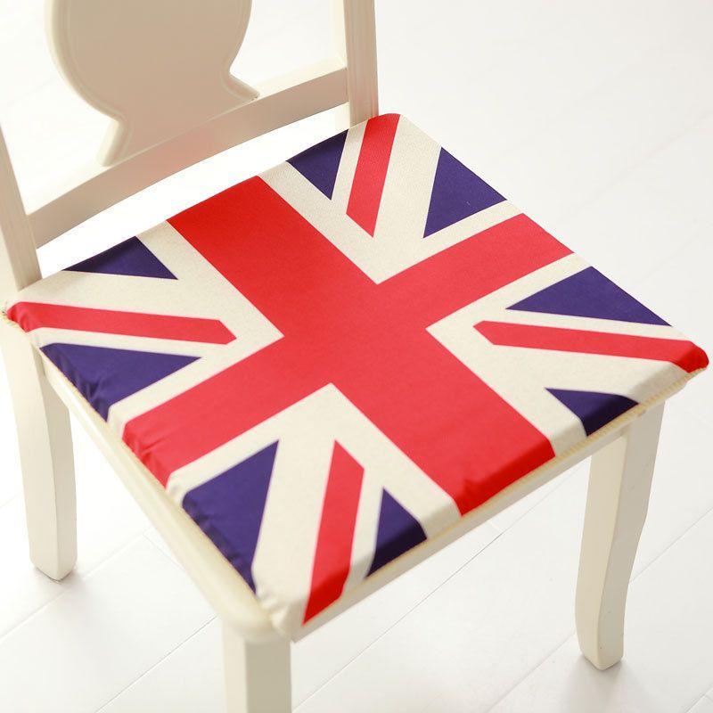 Cartoon-Muster Memory-Schaum Quadratische Stuhlkissen mit abnehmbarem waschbarem Bezug