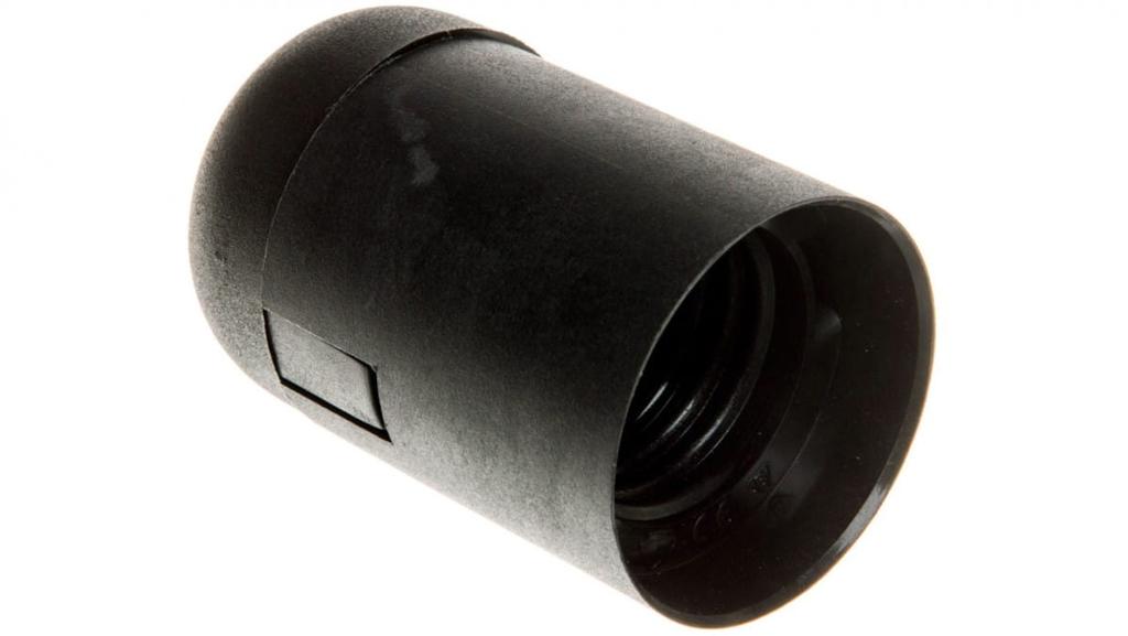 Isolierfassung Fobos E27 mit glattem Mantel Schwarz Ote27-03/2/T