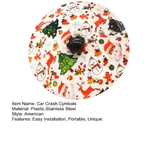 Car Vent Cymbal Percussion Toy Dashboard Drum Accessory Funny Musical Instrument for Music Lovers Stress Relief Travel Gadget