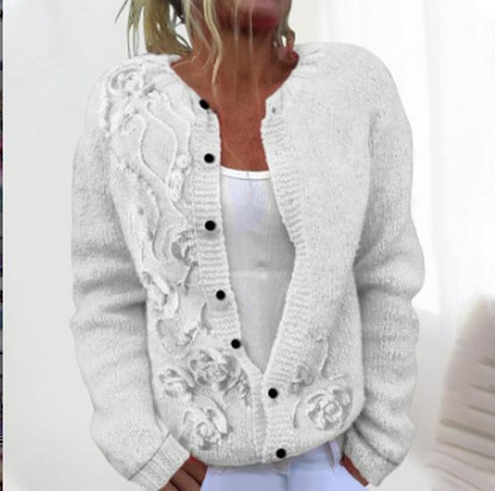 2025 Christmas Abstract Print Casual Imitation Wool Sweater
