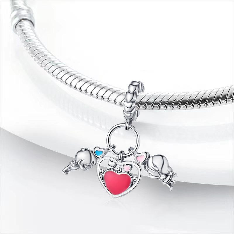 New Copper Charm Fit Original Bracelet Accessories Women Jewelry Valentine'S Day Gift Series Gloves Wedding Cake