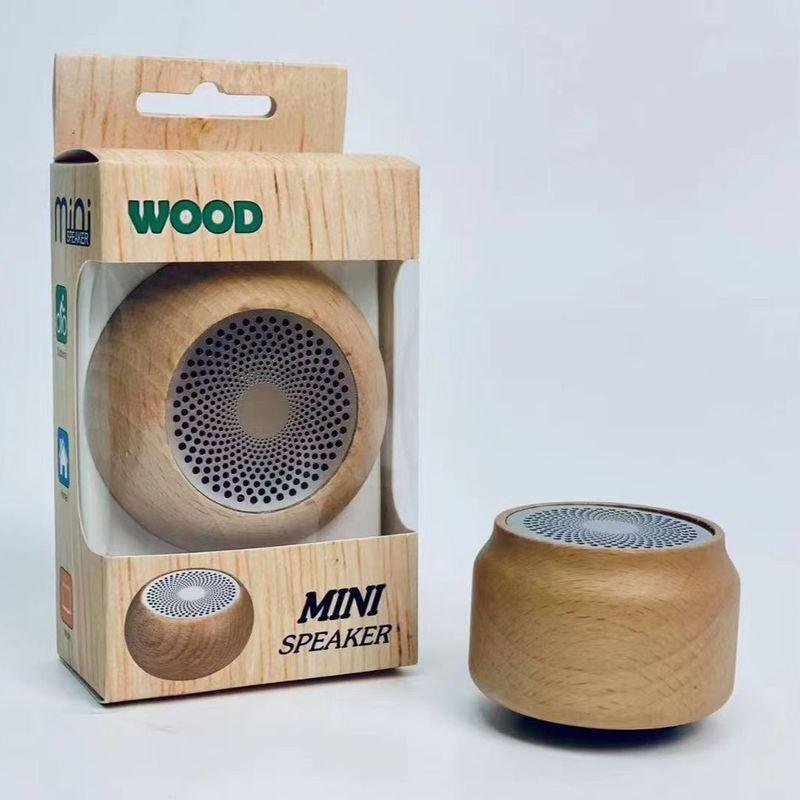 Cy Mini Solid Wood Bluetooth Speaker Portable Wireless Retro Deep Bass Custom Logo Gift For Home Outdoor Travel Music Lovers
