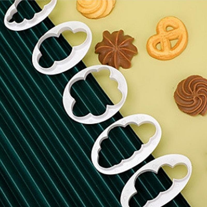 5Pcs Cloud Shape Cookie Cutter Custom Made 3D Printed Fondant Plastic Cookie Cutter For Cake Dessert Tool