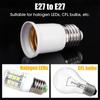 E27 to E27 Extender Lamp Holder 220V Accessories Bulb Socket Base Silicone Adapter Screw Holders Bases Head 65-120Mm White-Shell
