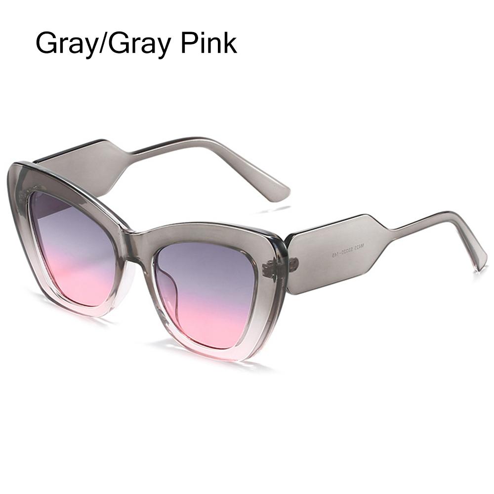 Vintage Y2K Cat Eye Sunglasses for Women & Men Oversized Square Sun Glasses Fashion Shades for Beach Vacation UV400 Protection