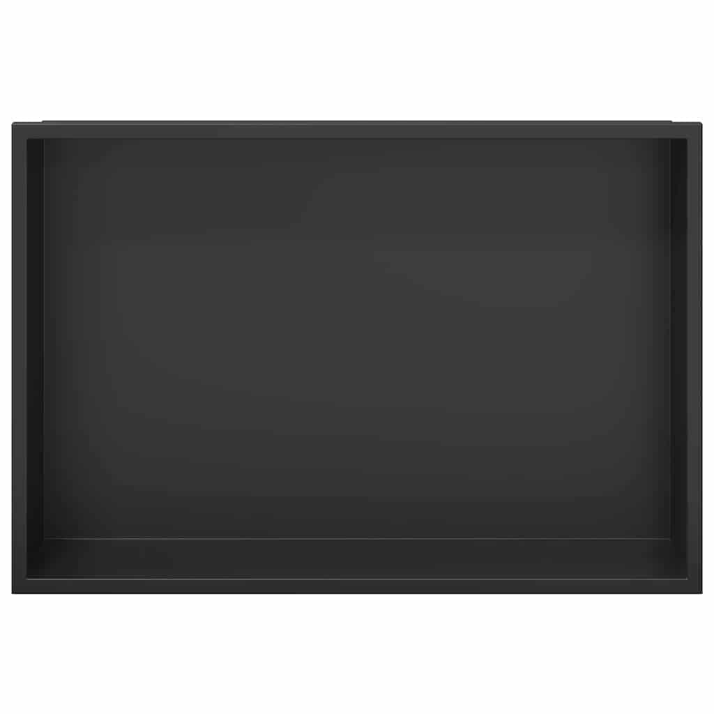 Shower Shelf in Black 45 x 30 x 9.5 cm Stainless Steel