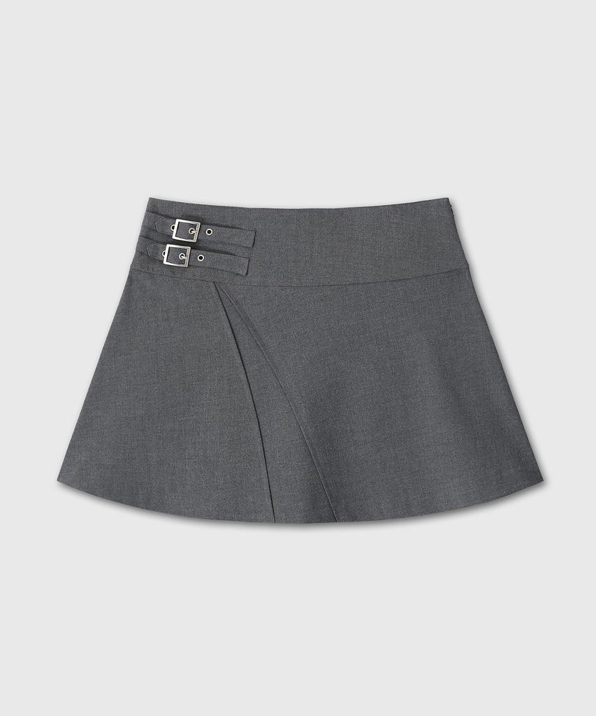 Daibeuinumeon Flare Short Skirt (Gray)