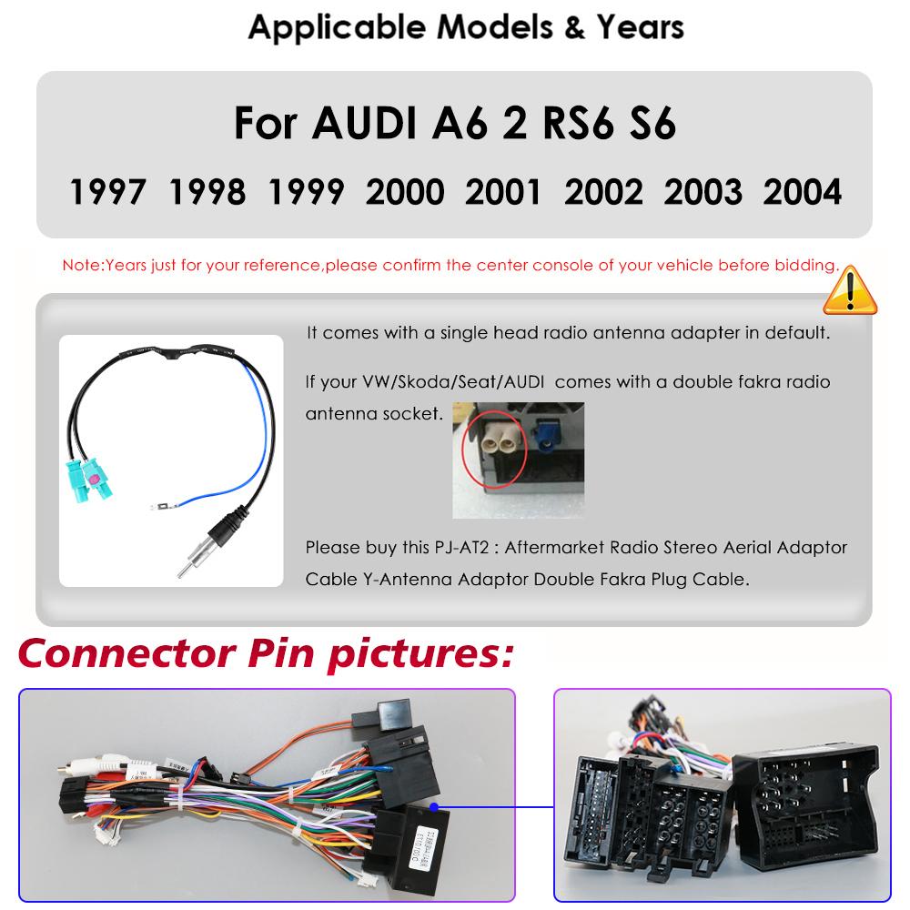 8G + 128G DSP IPS Carplay 2 Din Android Radio para A6 C5 1997 - 2004 S6 RS6 AI Voice 4G-LTE Car Multimedia GPS 2din Tela inteligente RDS Autoradio
