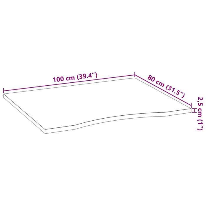 VidaXL Untreated Solid Oak Rectangular Desktop, Kitchen Worktop, Worktop 4009016