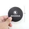 AAABT1 2Pcs Car Coaster Water Cup Mat Non-Slip Pad For New Skoda Octavia Kodiaq Fabia Superb Karoq Yeti Rapid Mk3 Vrs
