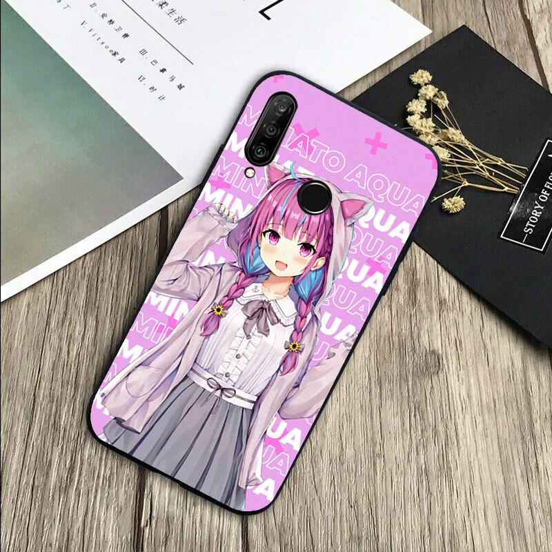 Minato Aqua Hololive For Huawei Nova 8i 11i 12i 12s 9 10 SE Y60 Y70 Y90 Y72 Y73 Y61 Y91 P60 Pro P30 P40 Lite Case