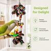 Colorful Cotton Rope Bird Hanging Toy Bite Resistant Cotton Rope Bird Toy  For Small Parrots