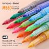 High Coverage Acrylic Paint Markers Languo 24/60Colors Brush Tip Acrylic Paint Pens with Cloth Bag Children Washable Drawing Kit