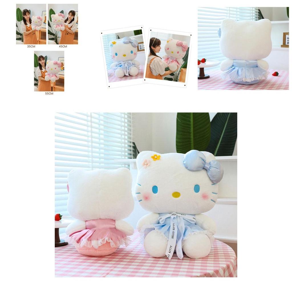 Cute Flower Kt Cat Plush Doll Wholesale Stuffed Toy Katie Cat Doll Collectible Gift
