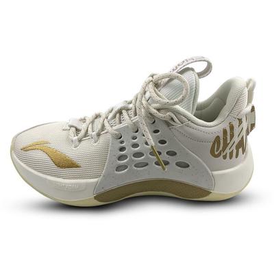 Li Ning Sonic 7 CBA League PE Zapatillas de Baloncesto para Hombre de Caña Baja Duraderas Antideslizantes Zapatillas Hombre Blanco Platino ABAP033-V