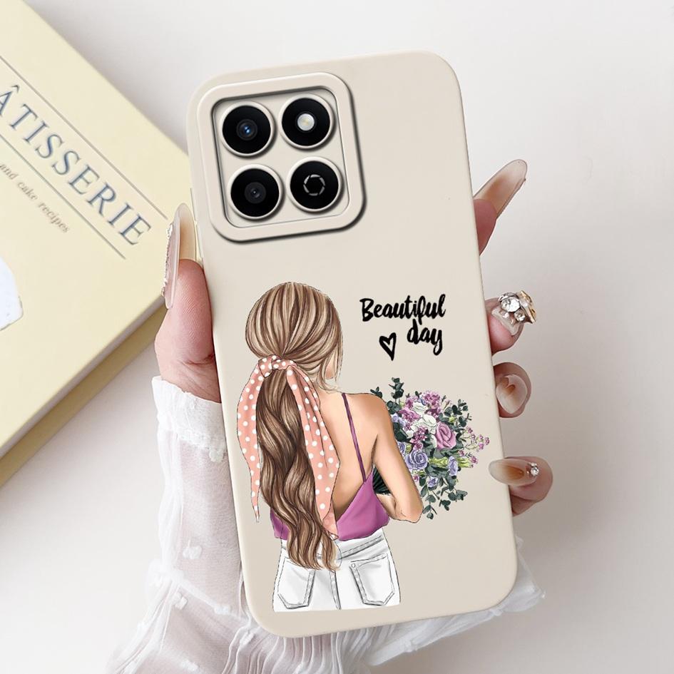 For Honor X7c 4G Case ALT-LX2 Shockproof Cover Sweet Girls Love Heart Soft Liquid Silicone Phone Cases For Honor 200 Smart Coque