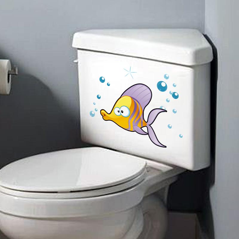 Leuchtende Fisch-Toilettenaufkleber, Leuchtende Wand-, Fenster-, Autoaufkleber, Selbstklebend, Abnehmbar, PVC-Aufkleber, Heimdekoration