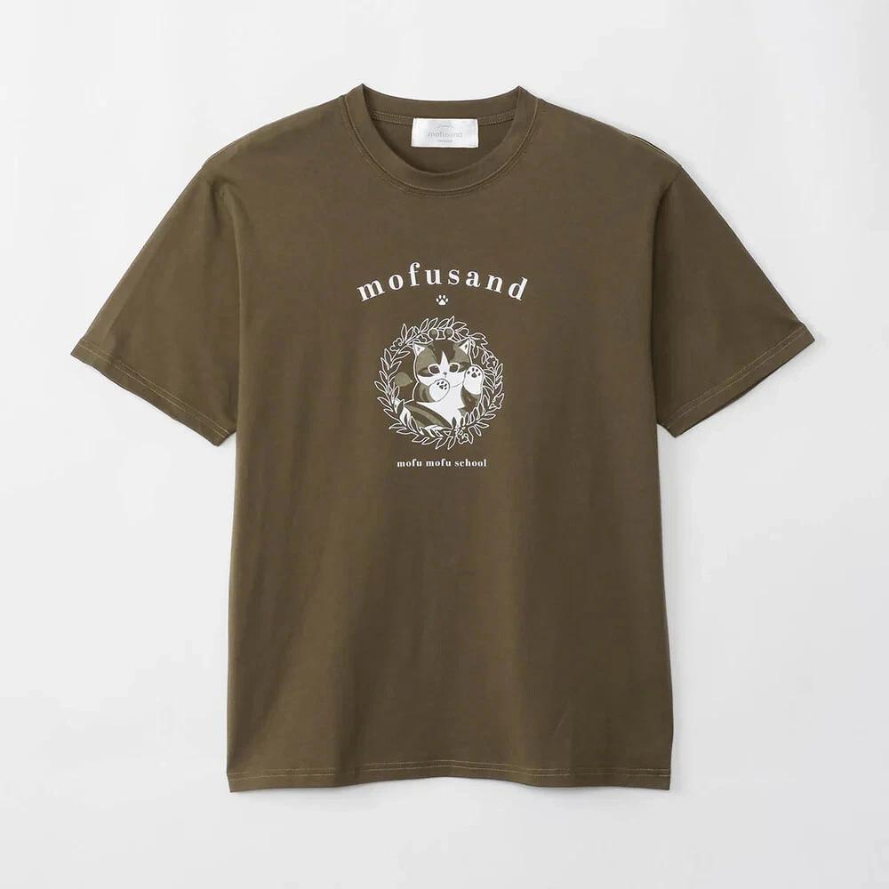 Mofusand TShirt College Style Ichigo Nyan Burgundy 2025 Summer Jp Ltd Original M