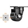 Swivel Caster Wheel Degree Rotatable with Locking Brake Industrial for Suitcases Workbenches