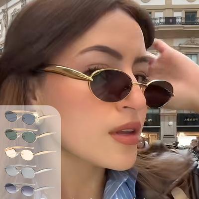 Advanced Oval Sunglasses Better Quality Small Frame Metal Glasses Fashion Sunglasses That Block UV Rays More Suitable for Women