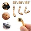 Tire Valve Extension, 45 90 135 Multi Degree Brass Tire Valve Stem Extension Adaptor, Universal Tire Inflator Nozzle Extenders