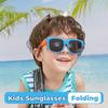 Folding Kids Sunglasses for Boys Girls Classic Vintage Sports Square Children Sunglasses Eyeglasses UV400 Outdoor Use Baby Sun Protection Glasses