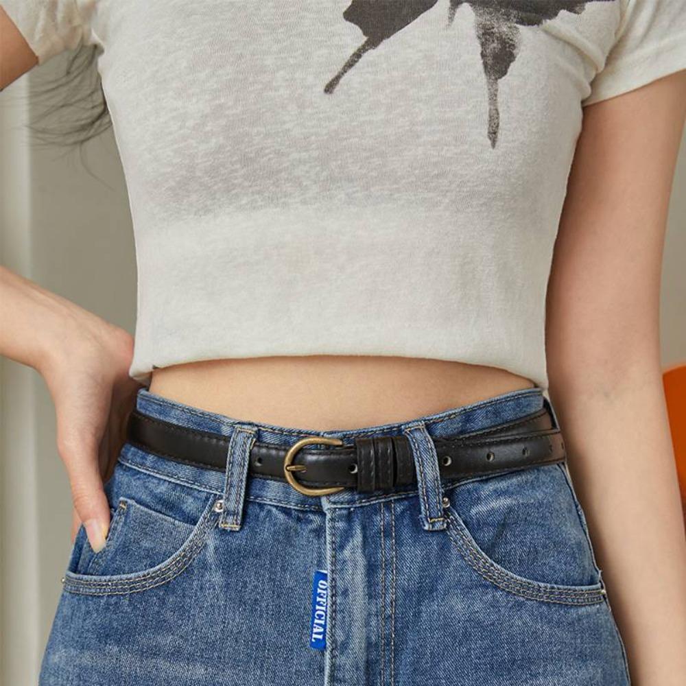 PU Women Waistband Retro Style Trouser Dress Belts New Pin Buckle Waistband  Women