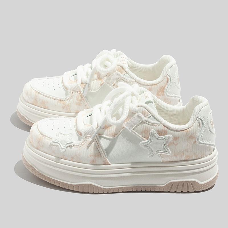 New Style Sneakers for Women, Fashionable and Versatile, Casual Shoes with Thick Soles, Single Shoes