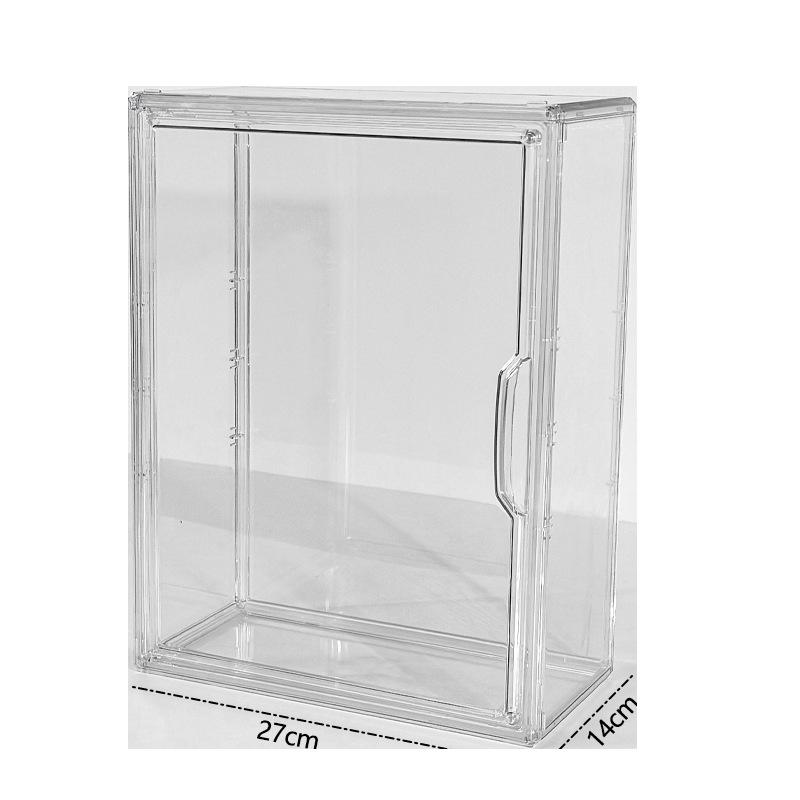 LABUBU Storage Box HD Transparent Plush Doll Clothes Vinyl Doll Macaron Blind Box Hanging