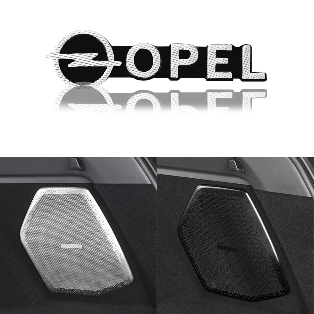 vrsag4 Aluminum Car Styling Interior Audio Speaker Badge Sticker Decor Accessories For Opel OPC Astra K Vivaro Corsa Zafira Insignia
