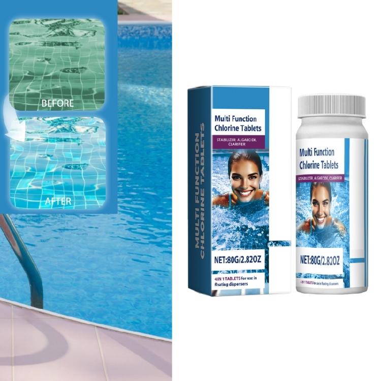 Clear Water Solution with Chlorine Tablets Use Friendly Pool Sanitation with Low Chlorine Tablets Safe for Home Hotel