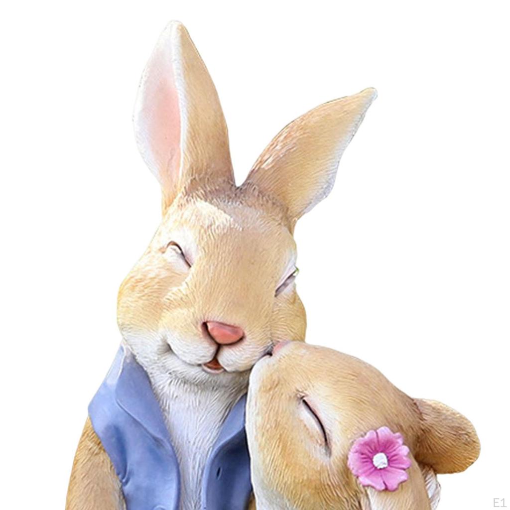 2 Pieces Outdoor Garden Statue Animal Figurines for Patio Table Accessories