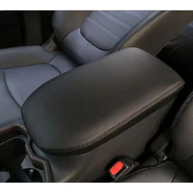 For 2019-2024 Toyota RAV4 Black Central Armrest Box PU Leather Pad Cover Trim 1x