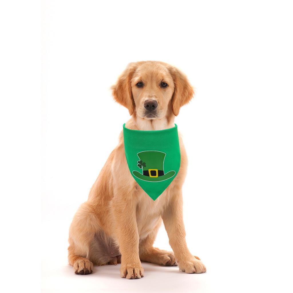 St. Patrick's Day Dog Bandanas  Dog Scarf Green Washable Scarf