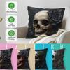 Hallowen Schelet Trandafir Față de Pernă Imprimată Poliester 45X45Cm Pernă Decorativă pentru Canapea Husa Pernă Decor