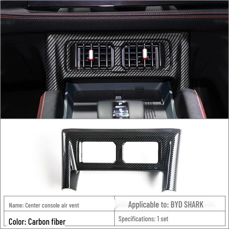 BYD Shark Carbon Fiber Interior/Exterior Trim & Gear Shift Knob, Armrest, Steering Wheel Set.