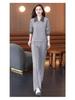 Elegantes Damen-Freizeit-Kapuzenpullover- und Weitbein-Hosen-Set für Frühling und Herbst - Schlankmachendes Zweiteiler-Outfit für Mütter
