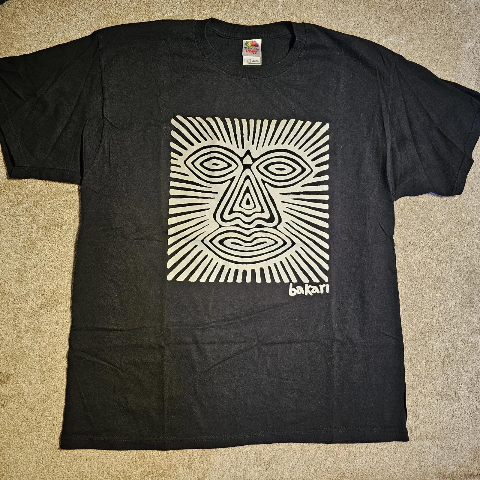 

Vtg Bakari Santos Abstract Face Size XL Art T-shirt Grunge Emo Goth Brazil Punk XL