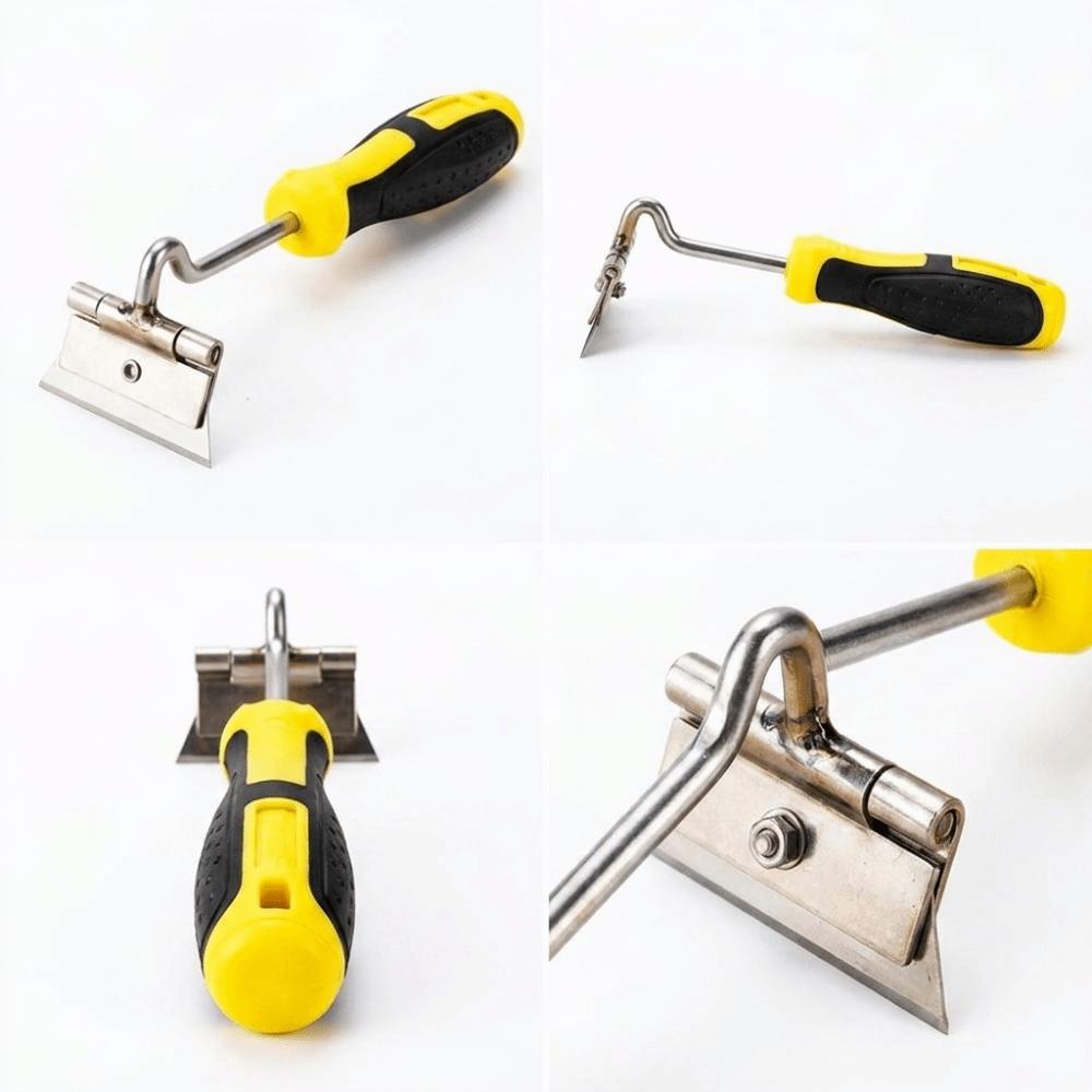 Metal Blades Cleaning Scraper Non-Slip Grip Two-Color Grip Glue Removal Blade Handheld Scraper Compact Structure