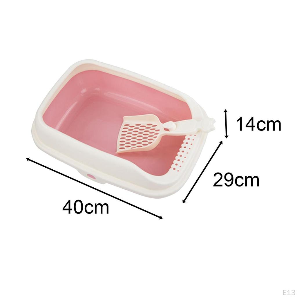 Cat Litter Box Open Top Kitty Tray Potty Toilet Bedpan for Bunny